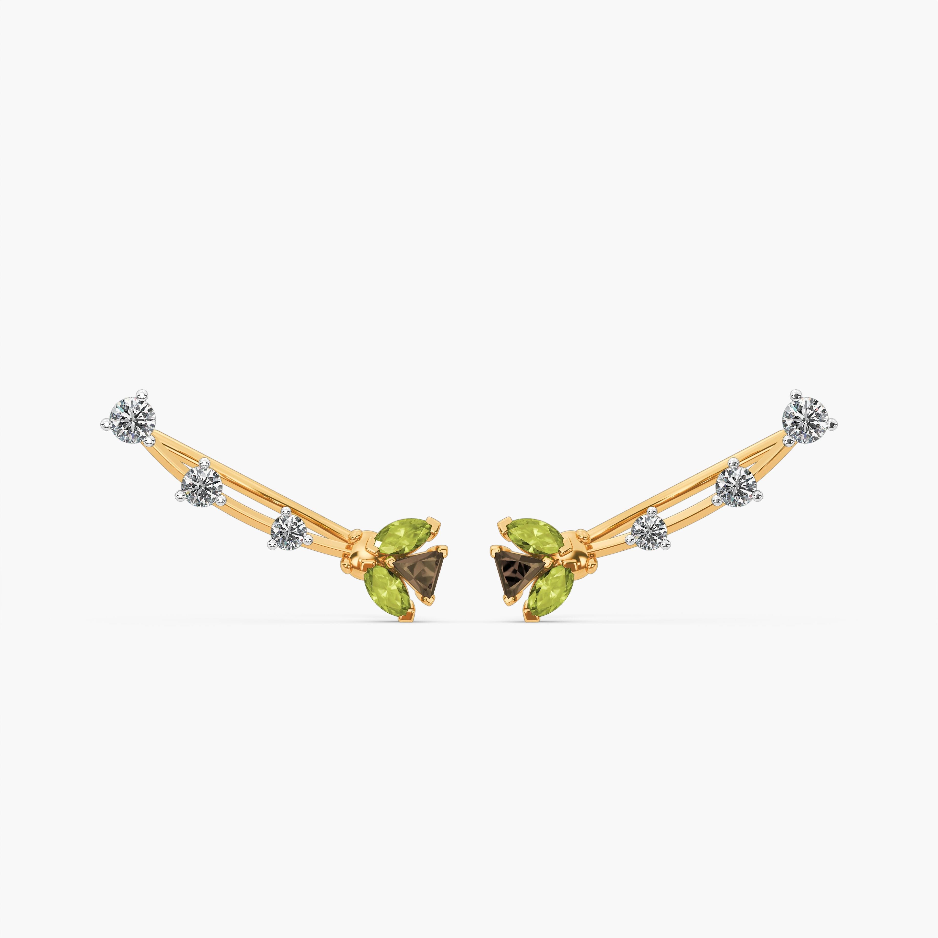 925 Sterling Silver Nector Mayfly Earrings — studio view