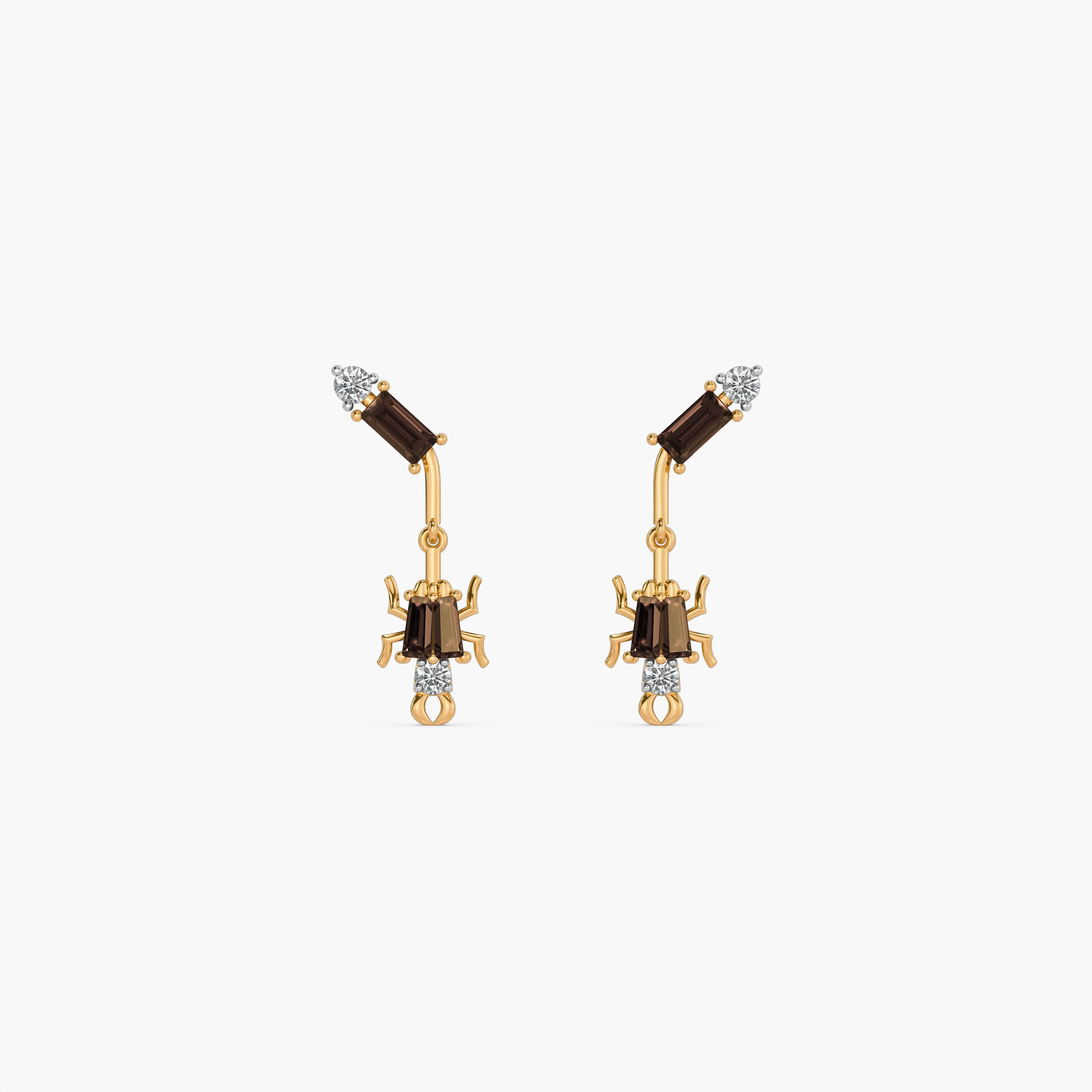 925 Sterling Silver Silver Drift Housefly Earcuff — studio view