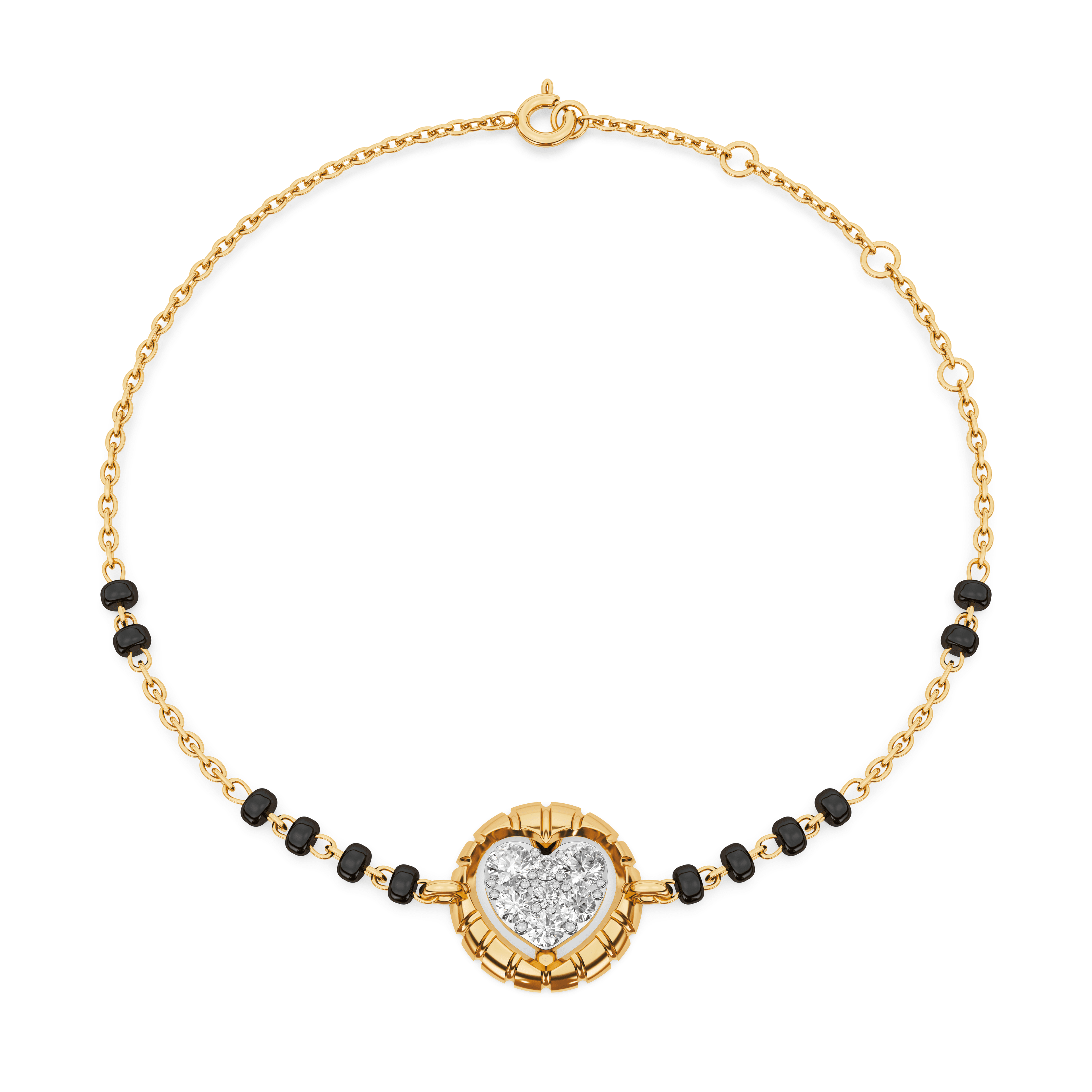 Halo Harmony 9KT Gold Laboratory Grown Diamond Bracelet — studio view