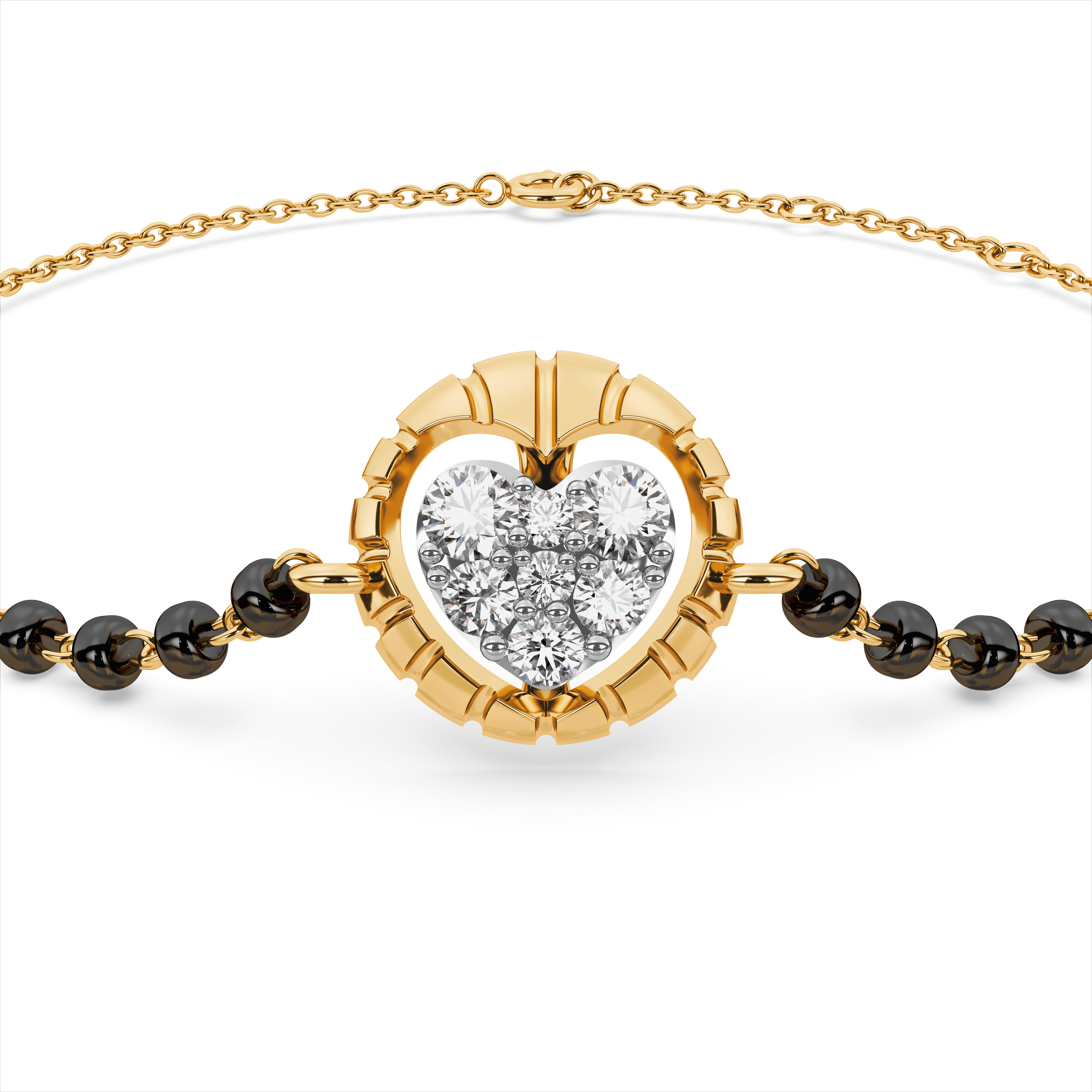 Halo Harmony 9KT Gold Laboratory Grown Diamond Bracelet — alternate angle