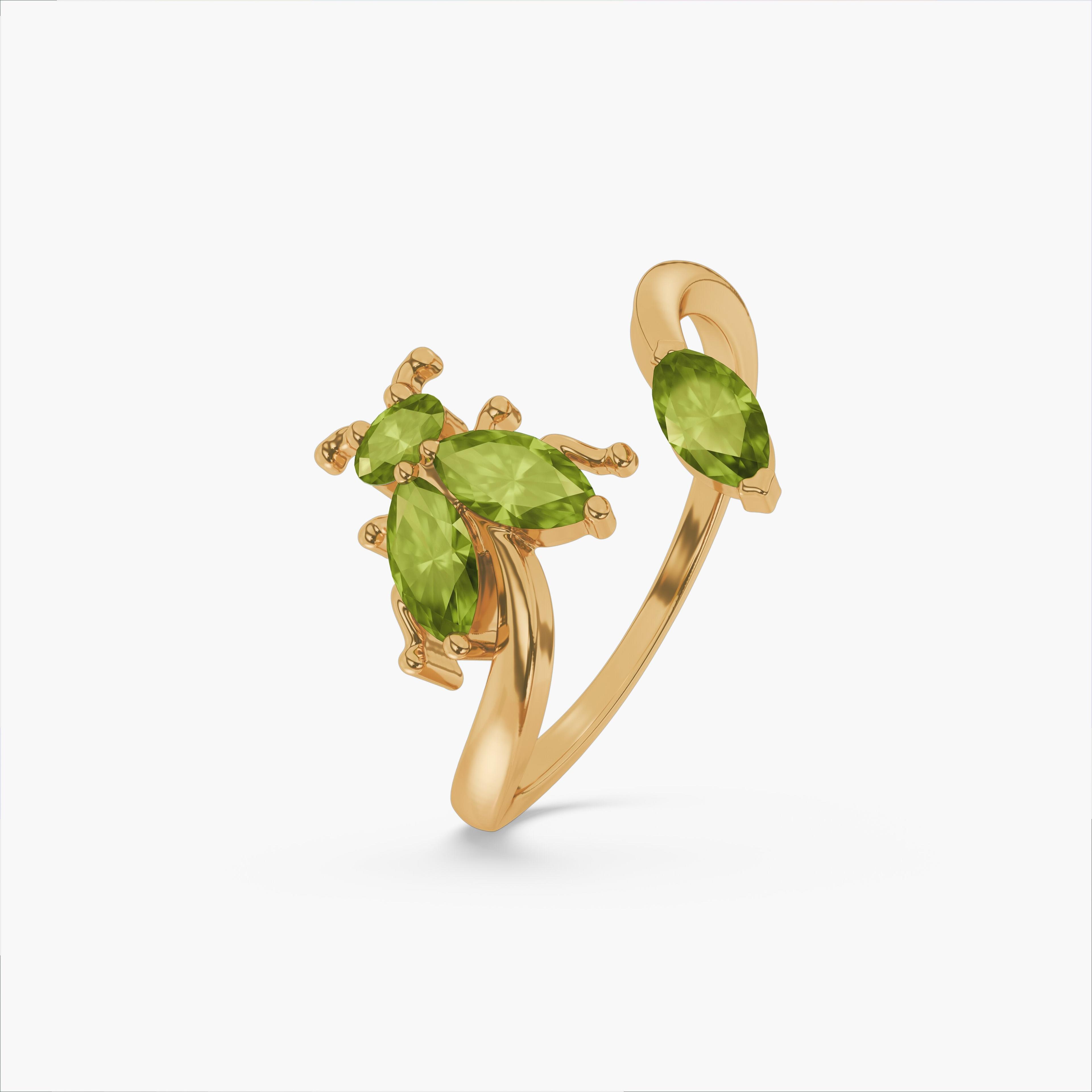 925 Sterling Silver Golden Orbit Ring — studio view