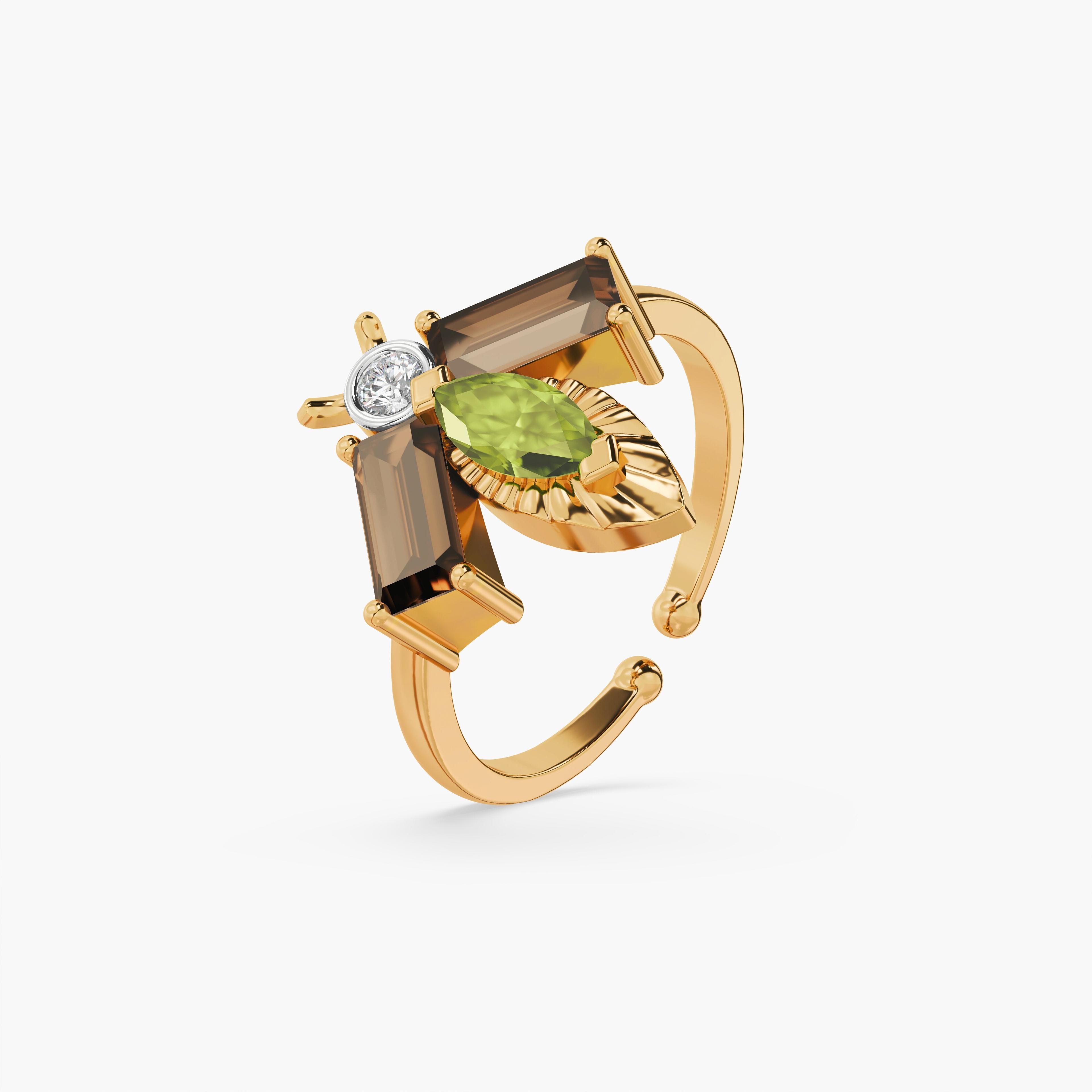 925 Sterling Silver Ladybug Fortune Ring — studio view