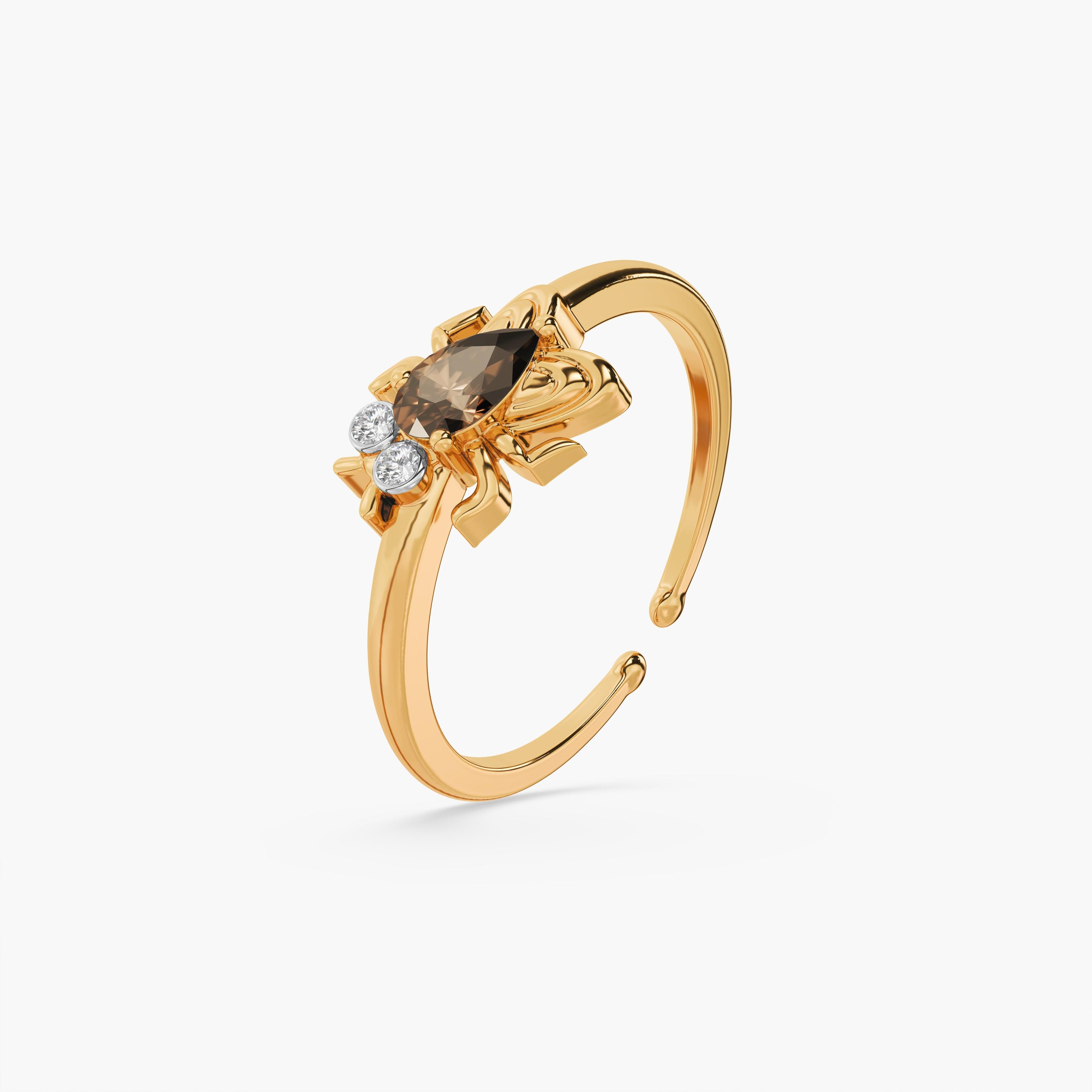 925 Sterling Silver Ladybug Meadow Ring — studio view