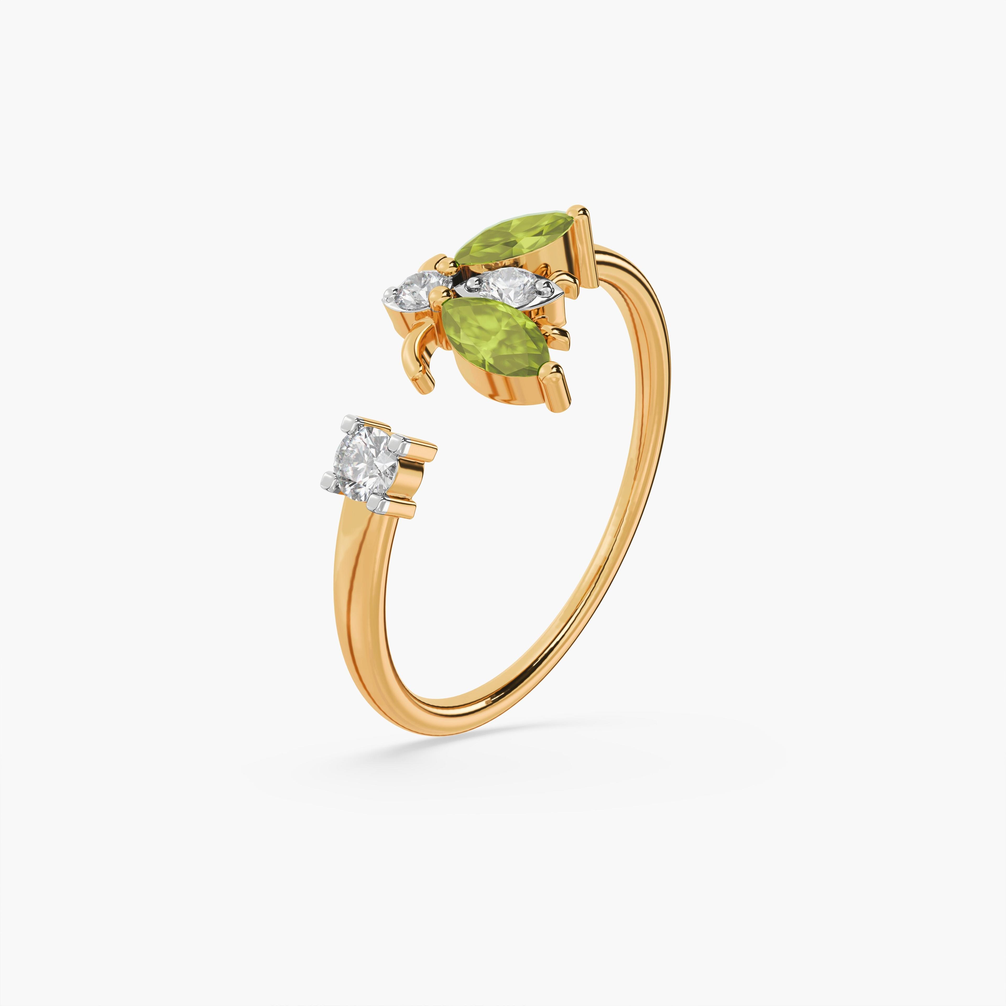 925 Sterling Silver Fruitfly Nectar Orbit Ring — studio view